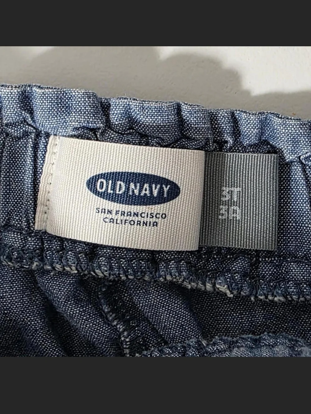 Old Navy Light Blue Denim-Effect Girls' Elastic Waist Shorts